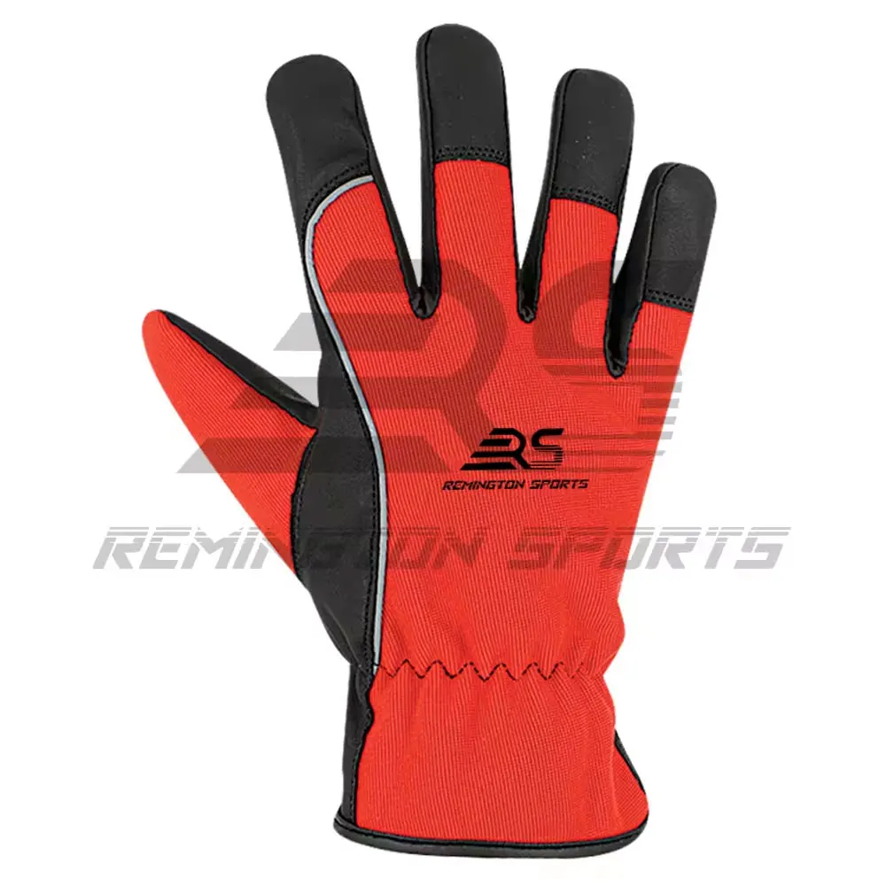 Custom made Mechanic Gloves for Assembly Mechanics Works Plumbing Tool Handling Goat Skin Safety Leather gloves