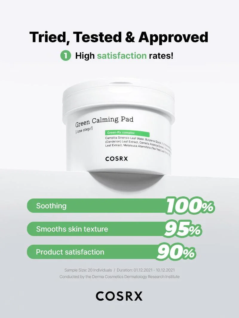 [COSRX ]  One Step Green Hero Calming Pad  70PADS   Korean Best selling No Parabens No Sulfates No Phthalates