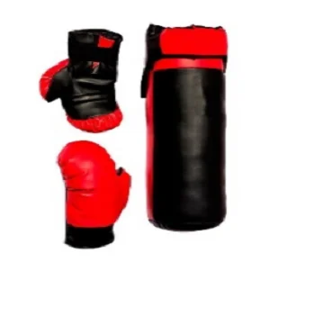 Best Selling Top Quality Boxing Set Kit 3 pc Set PVC Bag and BoxingGloves with Cotton Padding Packed in a Cardboard Box