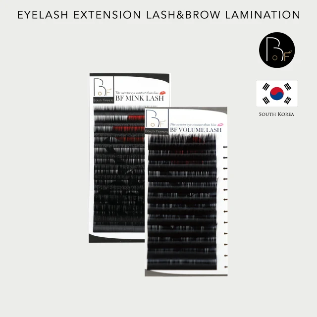 Flat Lash Korea Eyelash extension made in Korea It is available about OEM private label Korea manufactured supply false lash