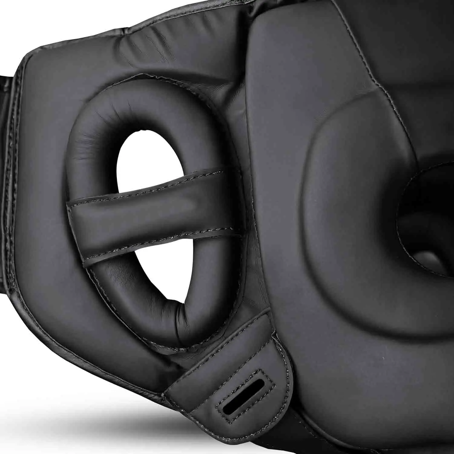 Leather Head Guard Helmet MMA Boxing Face Protector Headgear Training