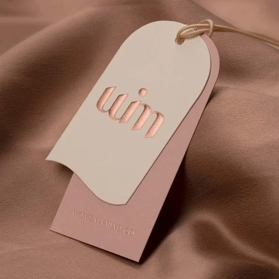 Factory Custom Luxury Garment Tee Shirt Clothing Brand Logo Paper Hang Tag Use For Clothes Swing Price Tags