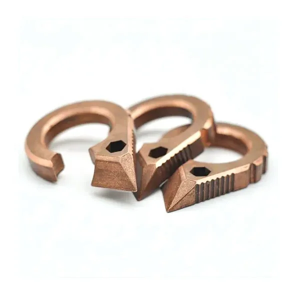 Customized GR5 Titanium copper break window  EDC tool multifunctional gear