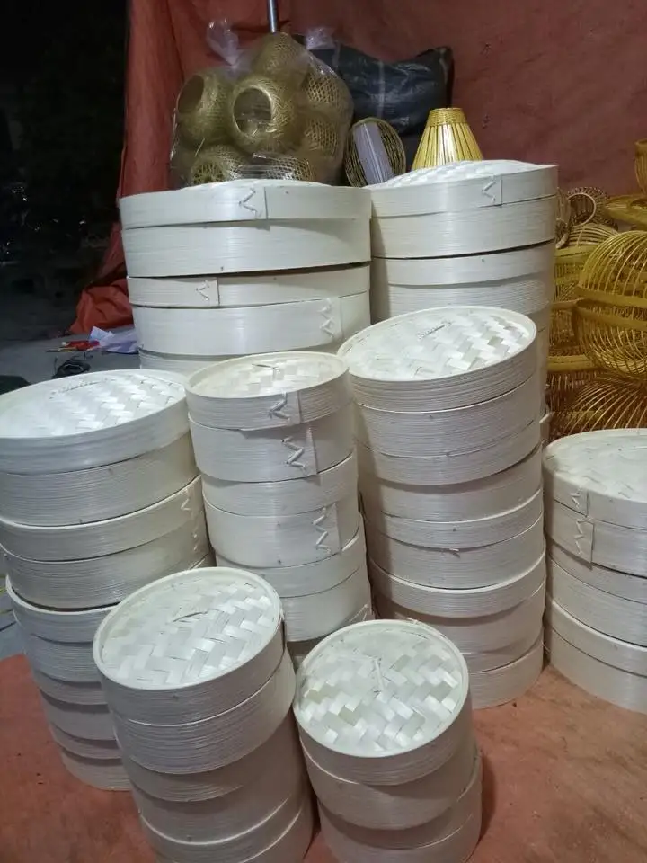 Высокое качество оптовая продажа коммерческий бамбуковый отпариватель для продуктов корзина приготовления пищи кухонный Dim Sum