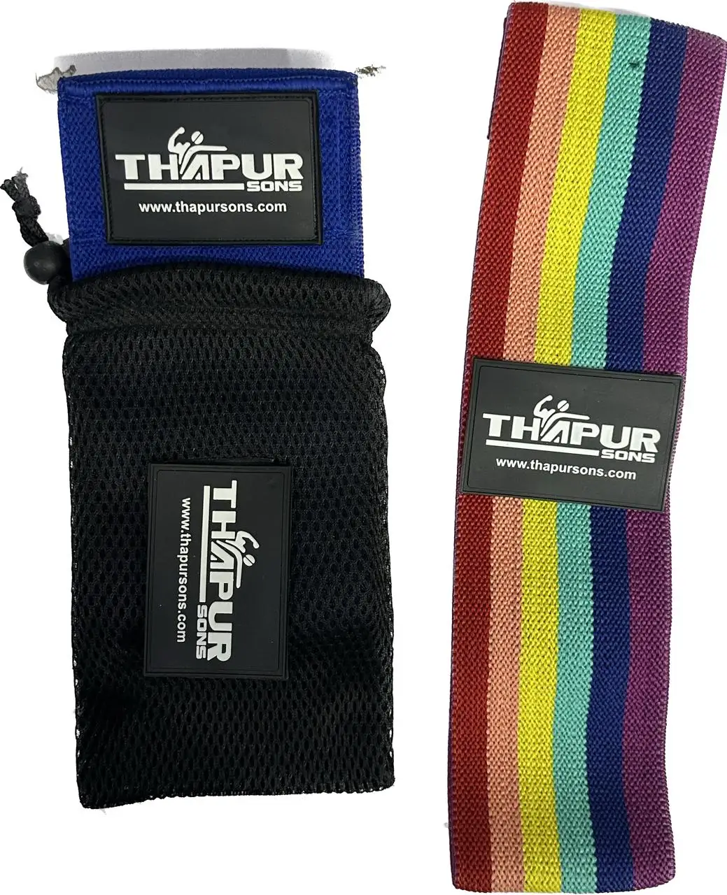 Logo Personnalised Imprime 3 Bandes De Coton Tissu Hip Booty Ensemble Band Resistance Tissu Fitness