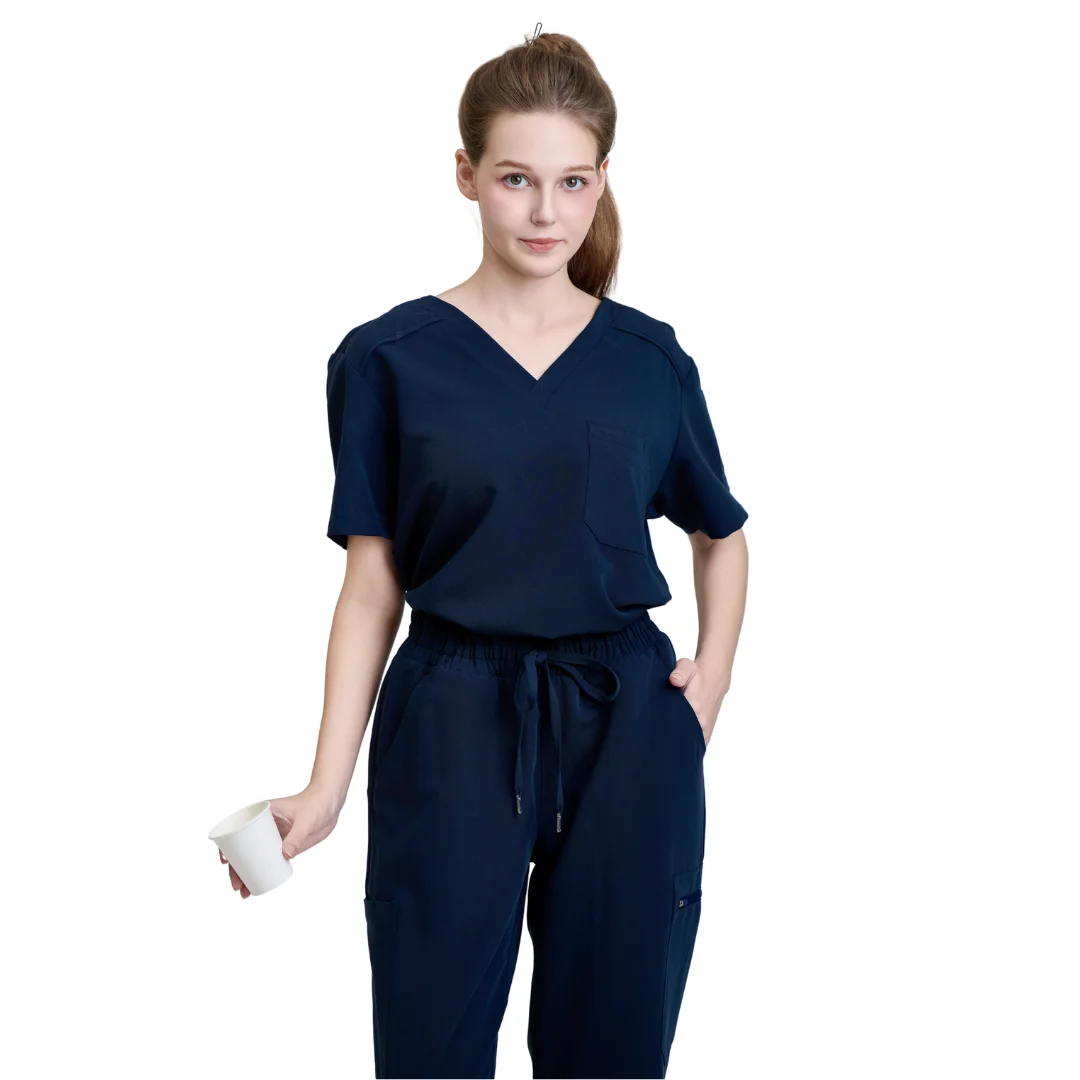 TOP SELLING Medical Scrub Uniform set nursing hospital long sleeves, short Sporty style jogger scrub suit very soft men & women
