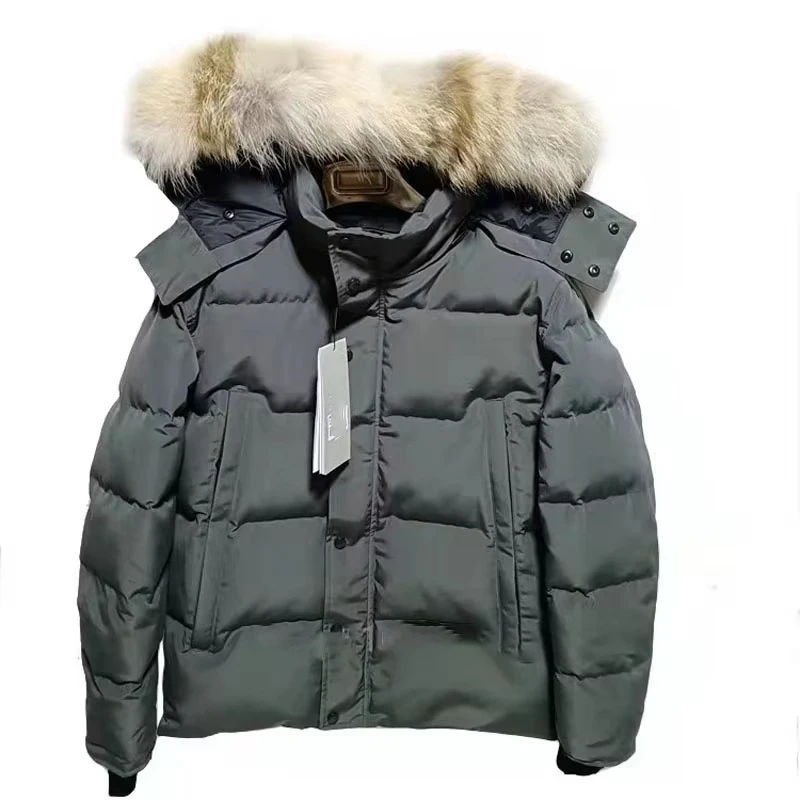 Canada Style Winter Jacket Men Duck Goose Down Coat Raccoon Fur Waterproof Hooded Thick Warm Parka Outerwear