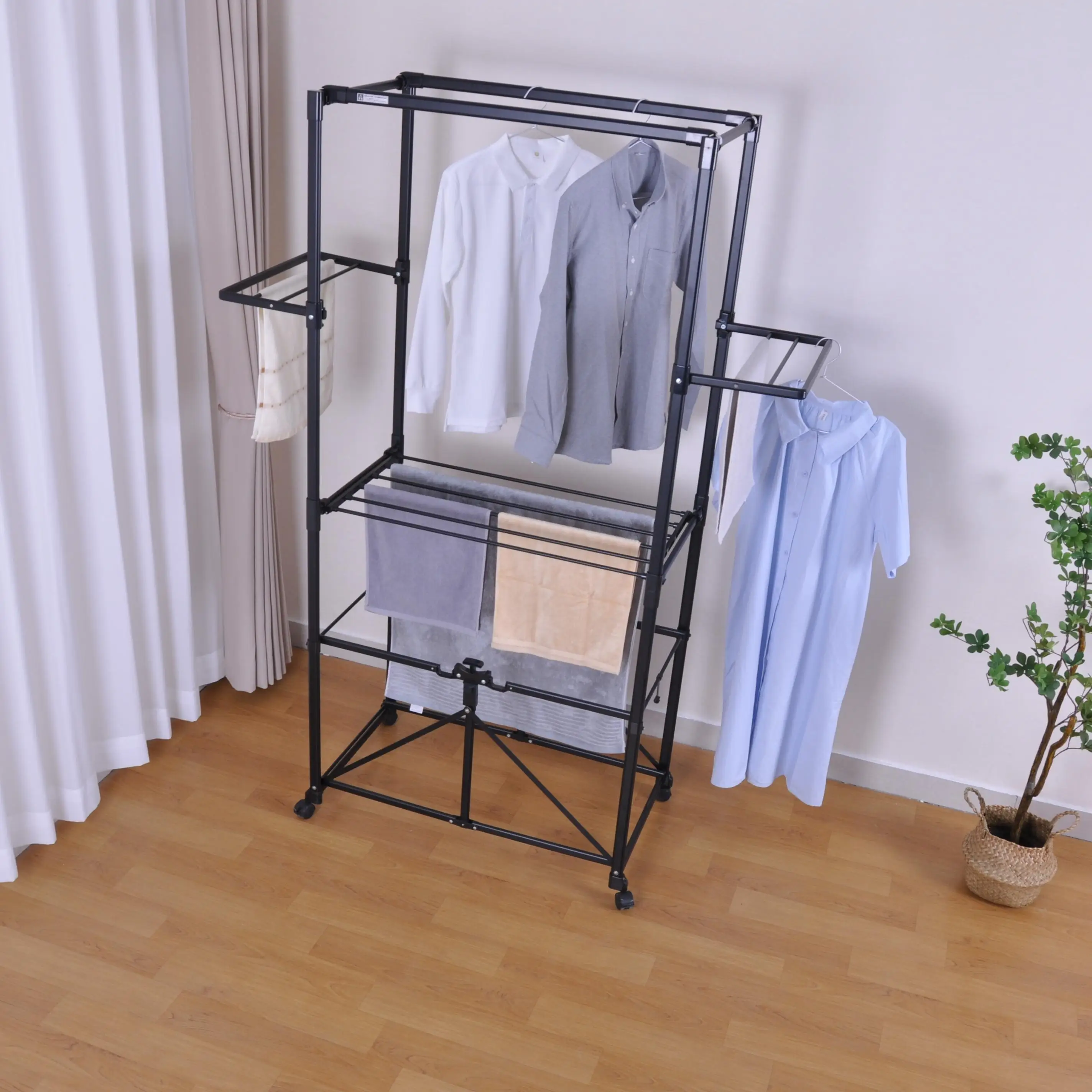 Wholesale Custom Pretty Double Garment Racks And Clothes Display Stand