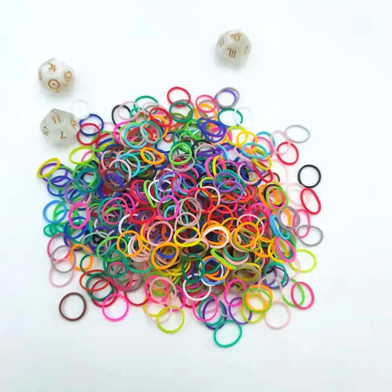 Top Quality Colorful Strong Elastic Rubber Bands Girls Knitting Toys Cute Hair Rope For Girls And Women