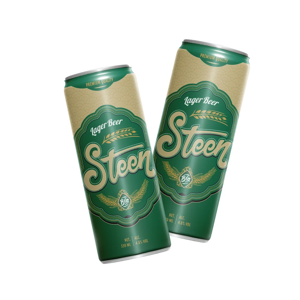 Vietnam Beer Steen Lager 330ml Sleek Can Private Label Alcoholic Drink OEM ODM