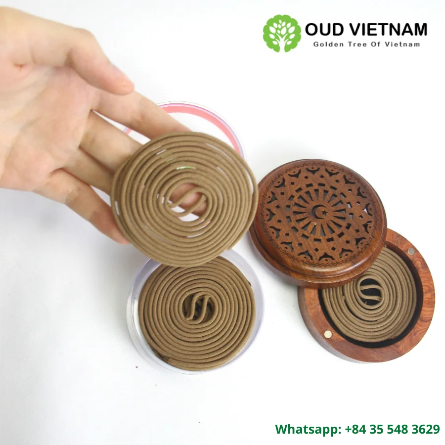 Supplier Oud Vietnam High Quality Pure Agar OUD Wood Incense coil  for Home Decoration Fragance