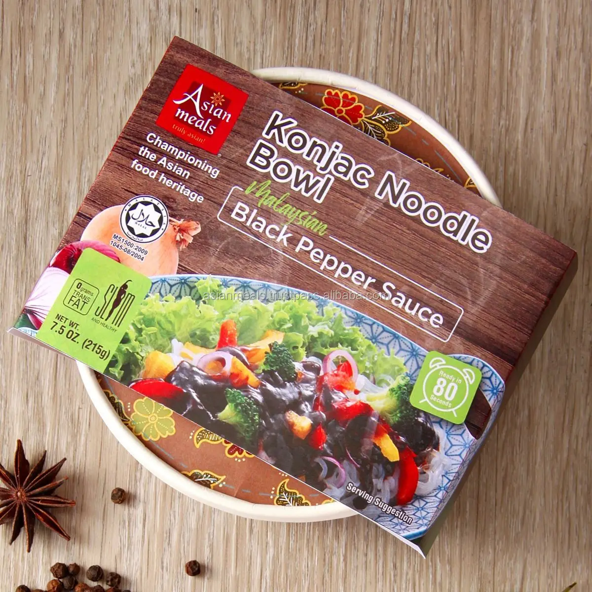 Ready Stock	Vegan-friendly Asian Fusion inspiration Quick and satisfying  black pepper sauce Instant konjac noodles