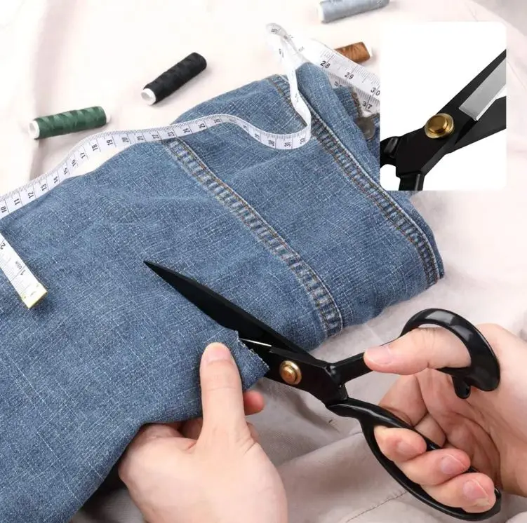 Black color coated 10 inch Heavy Duty Scissors for Leather Sewing shears Sharp Tailor Shears or Home and Dressmaker