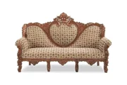 OEM Custom Made Solid Wood Czar Carved Sofa Set with natural Polished Wooden Made For Sale By Exporters