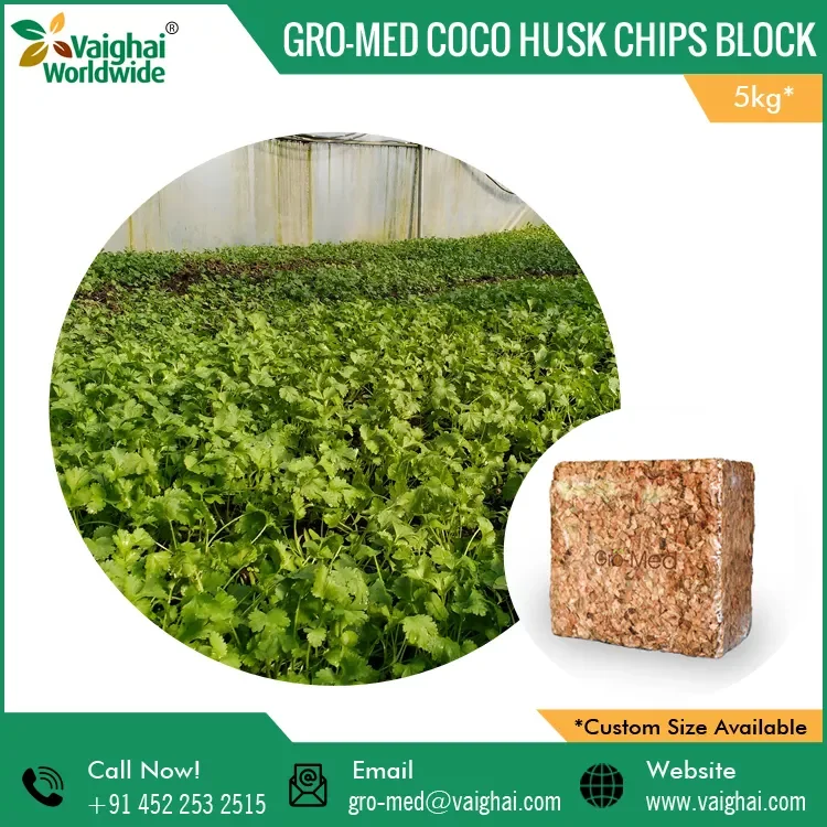 Big Size Bag Pack Coco Peat Husk Chips Blocks Huge Demand 5 kg Husk Chips Block at Attractive Price from manufacturer