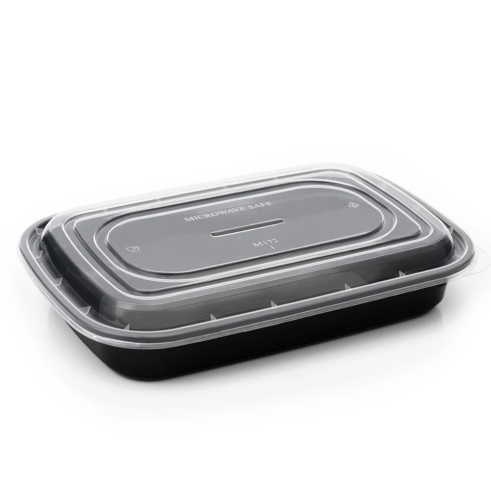 Plastic Package Box Manufacture Cube Rectangular container Microwavable 750 ml with transparent lid at cheap price
