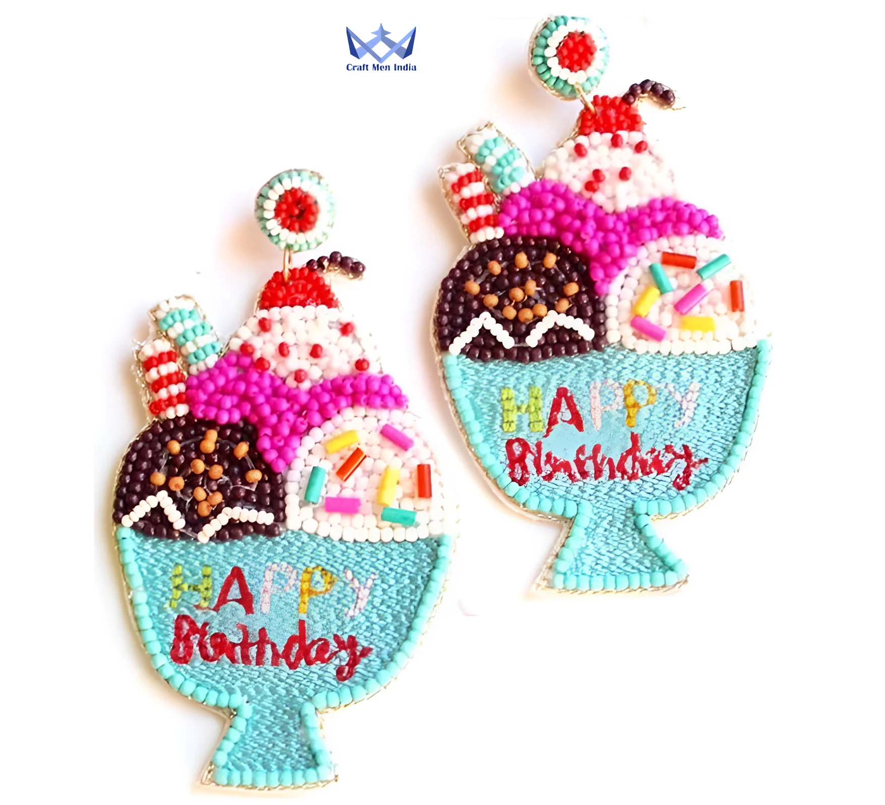 Handmade Spanish Bohemian Jewelry Custom Size Seed Bead Stud Earrings Geometric Design Shell Main Stone Fashionable Accessories