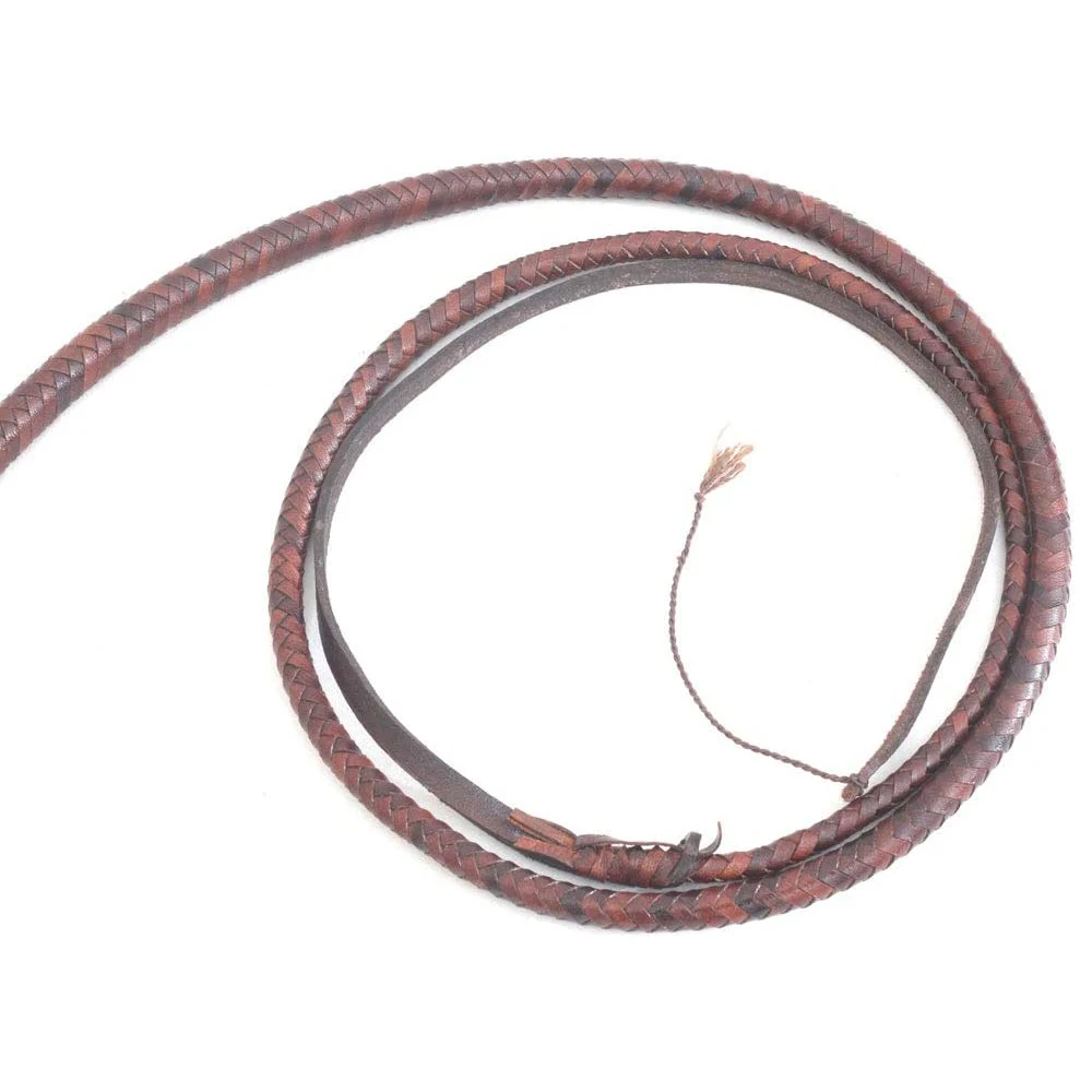 Hand Crafted Kangaroo Hide Snake Whip 4 Foot 12 Plait with Complete Leather Belly & Bolster Wholesale Supplier