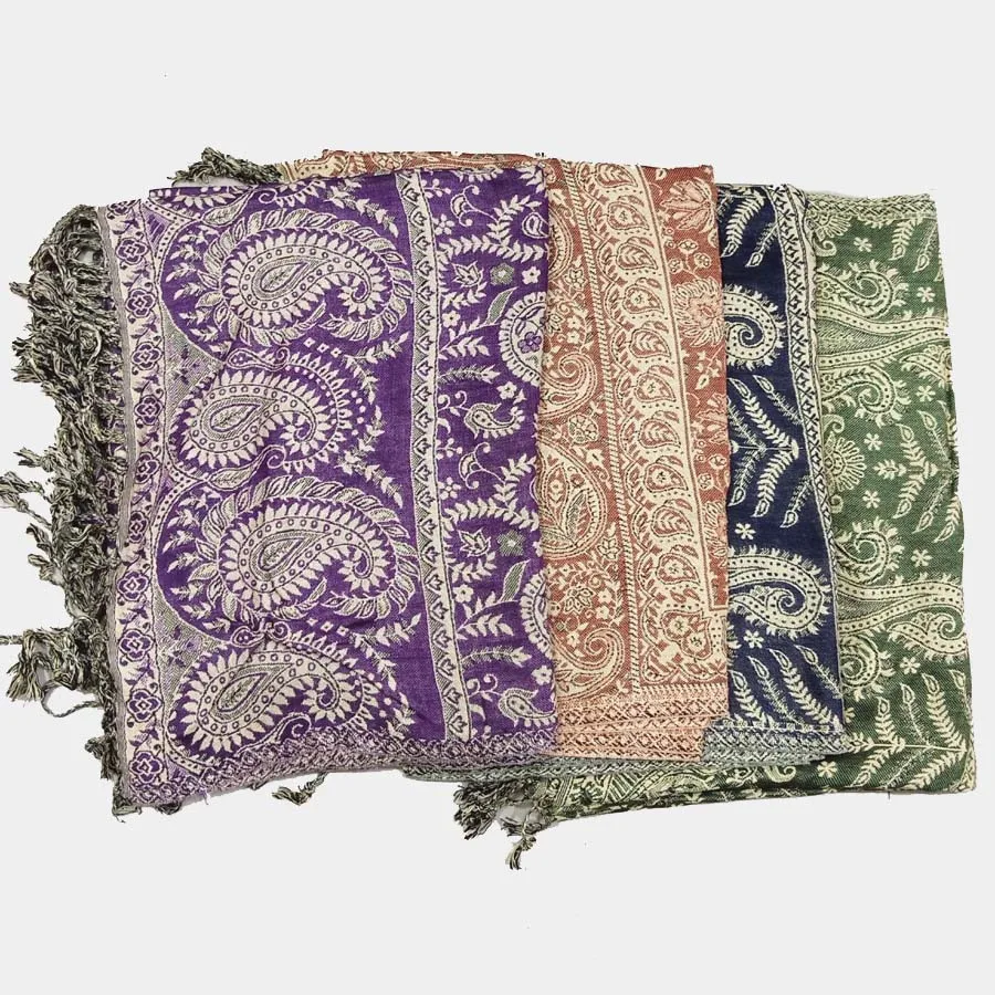 Best  Quality Pashmina Design Handmade Printed Viscose Scarves for Girls Gifting Use for Worldwide Export from India GC-SCF-103