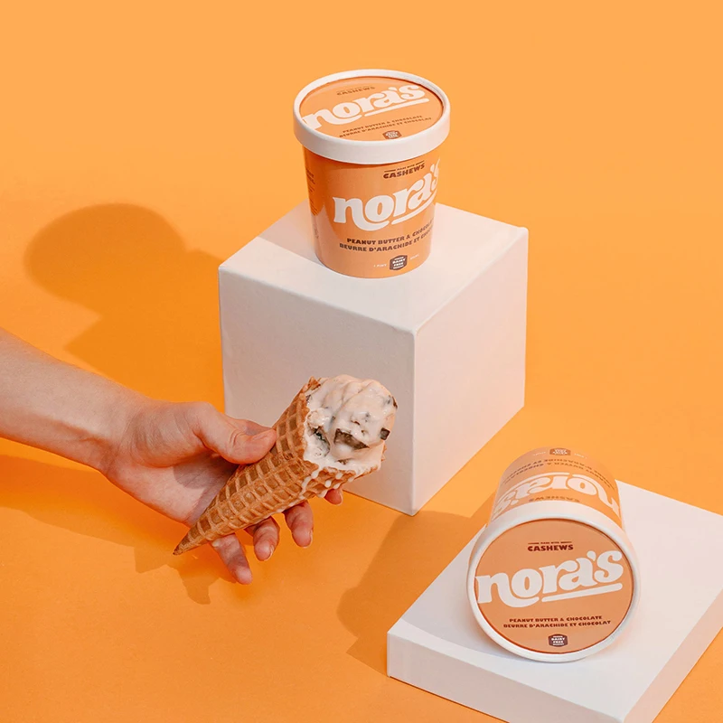 biodegradable cups with lids for ice cream paper cup pint 12oz 16oz personalized logo