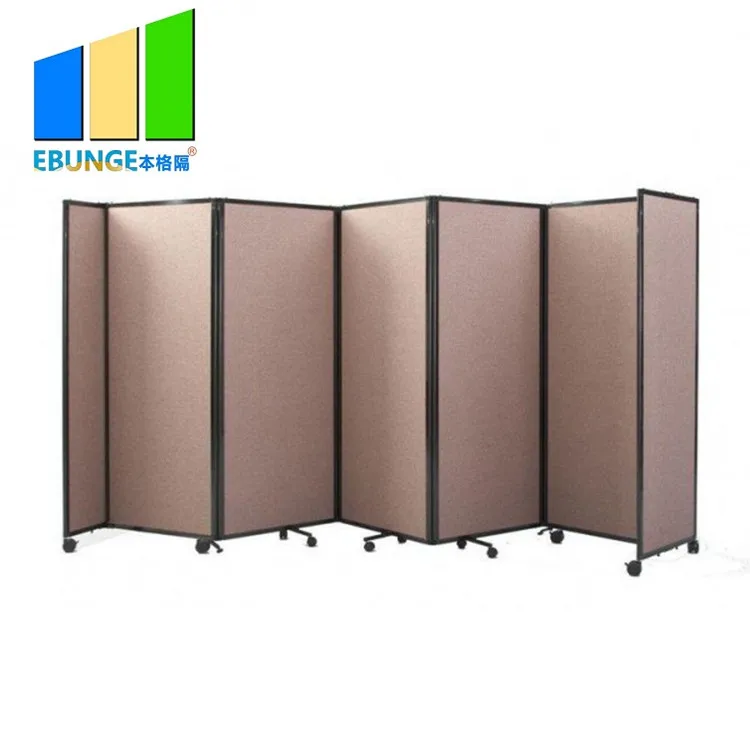 EBUNGE Mobile Foldable Room Space Divider Temporary Wall Partitions for Hotel Banquet Hall