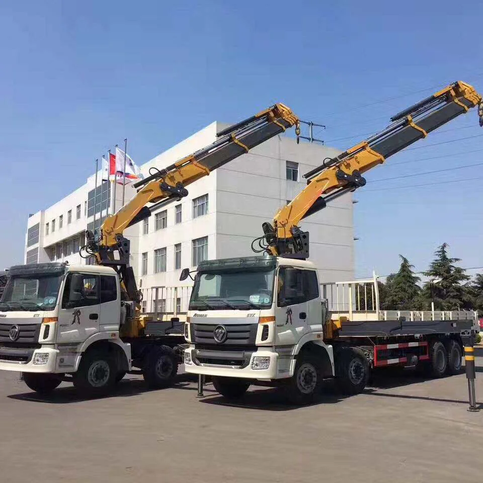 Low Price Hydraulic Folding Arm Truck Crane 5-20 ton 20m Lifting Height customizable telescopic boom Small Lorry Crane for Sale