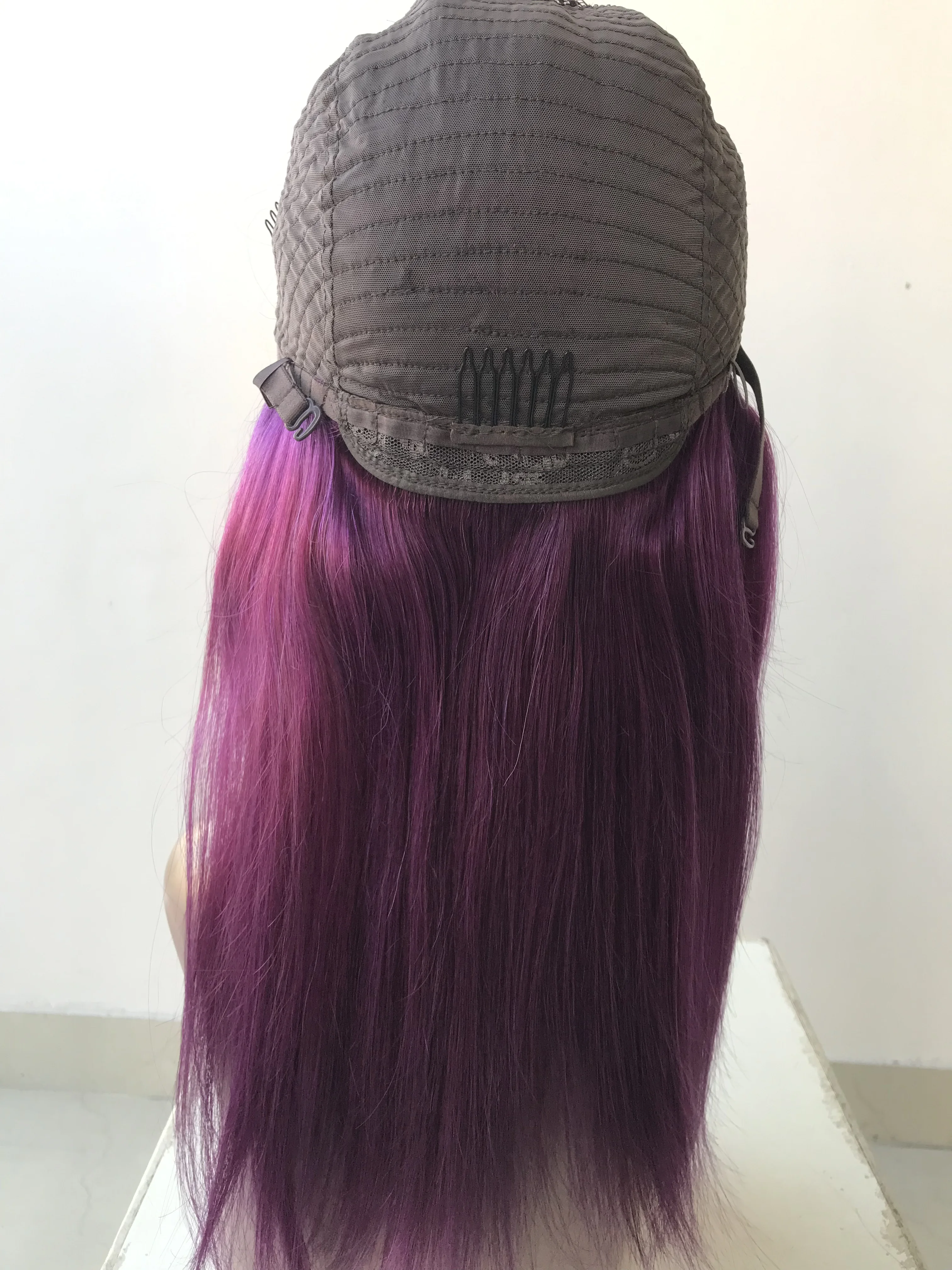Best Company And Wholesale Price of India 100% Unprocessed Raw Remy Virgin Cuticle Aligned Mink Brazilian Human Hair Purple Wig