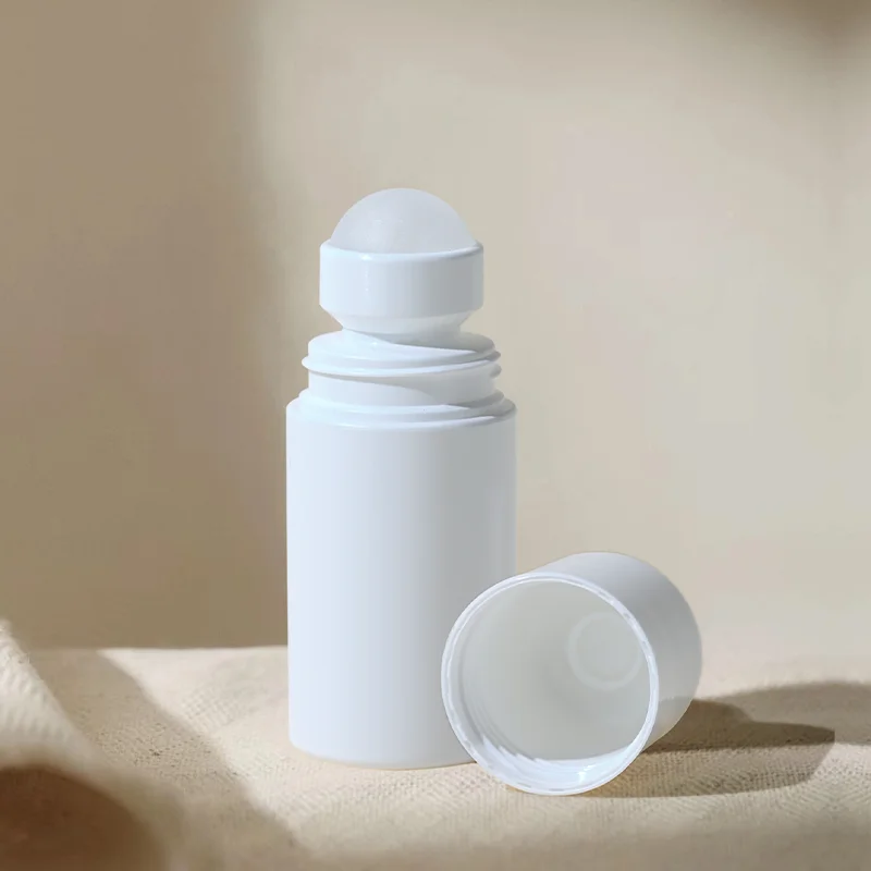 Kinpack 50ml Cylindrical Antiperspirant Ball Bearing Deodorant roll on Bottle Deodorant Plastic Ball Roller bottle