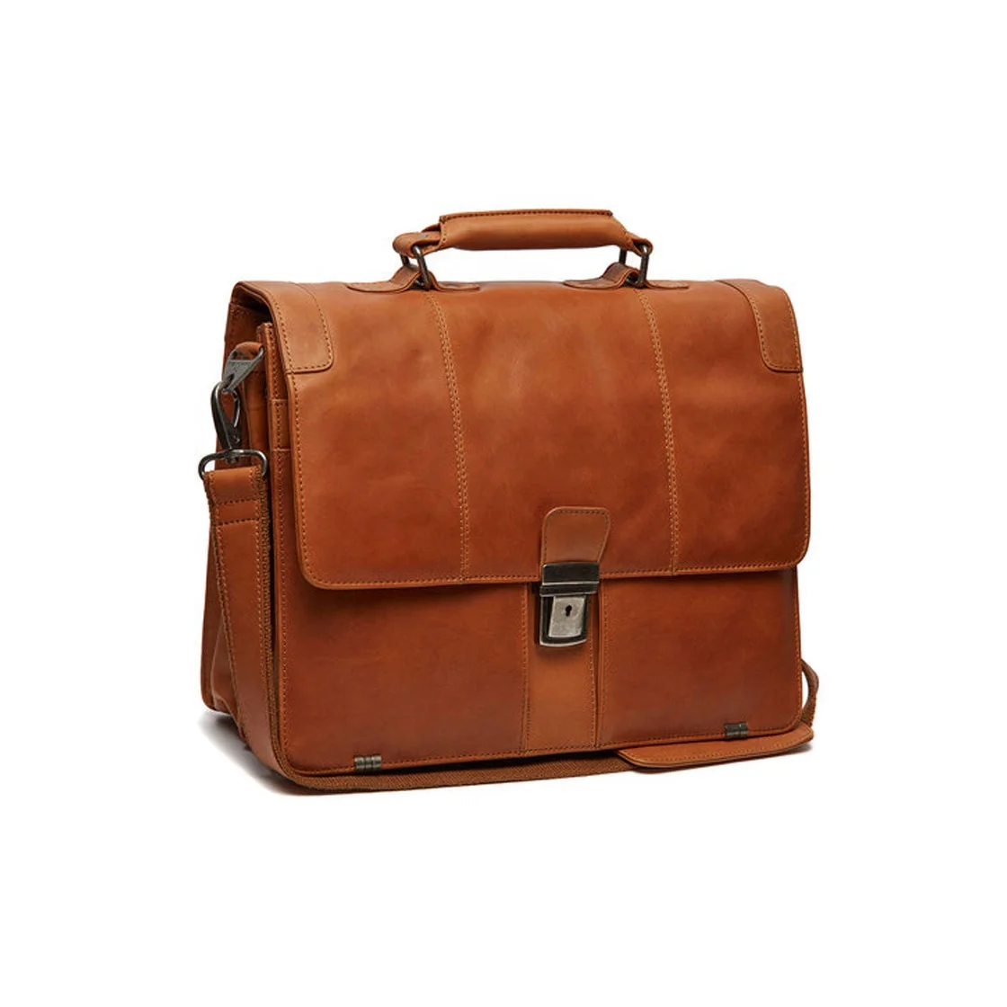 Wholesale Handmade Leather Travel Messenger Office Crossbody Bag Laptop Briefcase Computer College Satchel Bag Brown Color