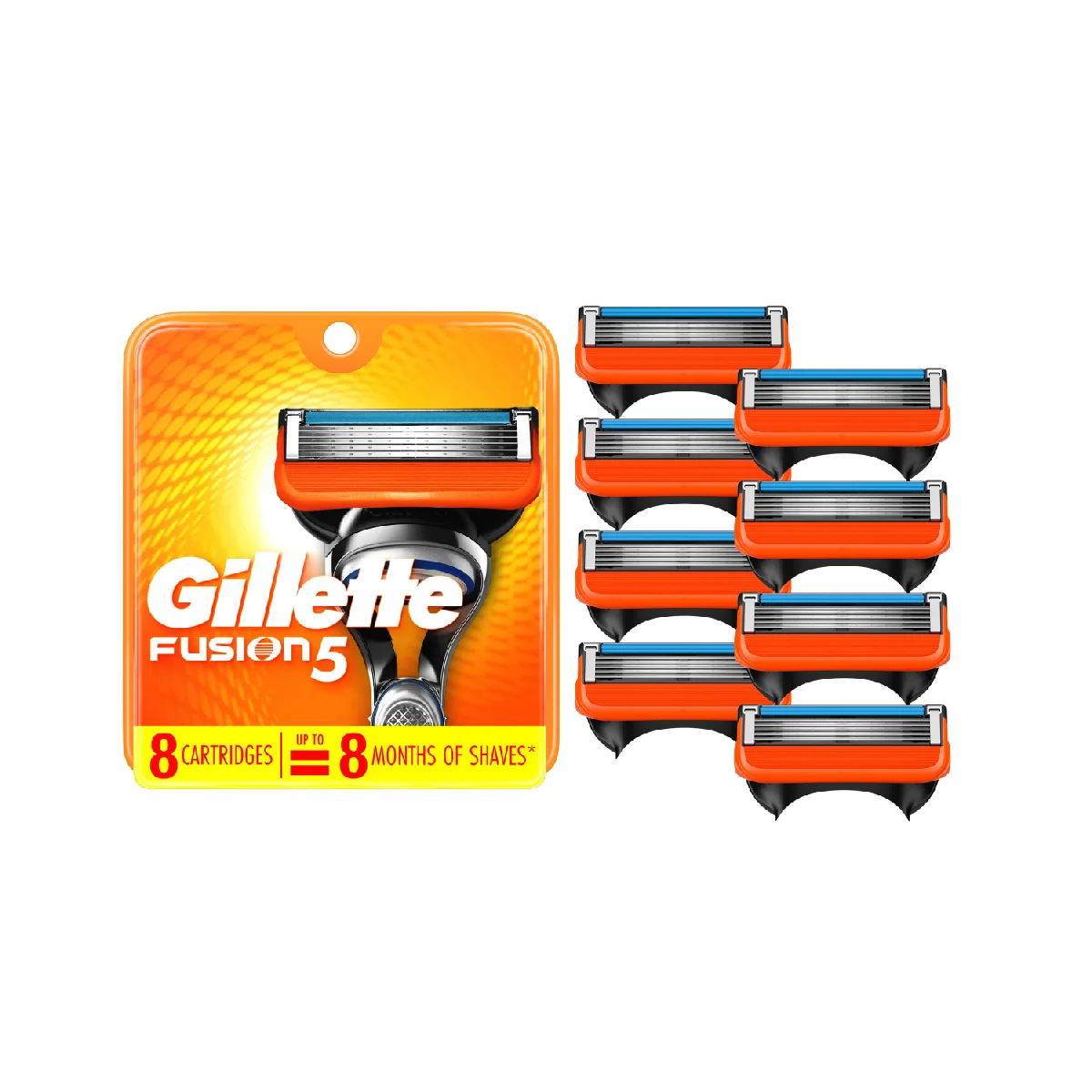 Прочные мужские бритвенные лезвия Gillette Fusion 5 комплект из 8 картриджей сменные по доступным ценам от США