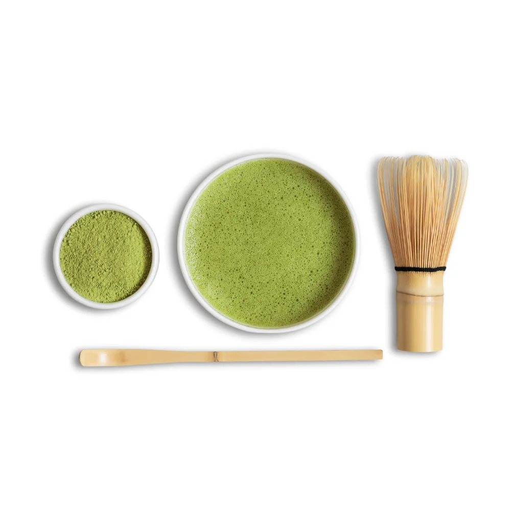 Best Selling Organic Matcha Powder Made From Fresh Leaves Flavor Tea Kraft Paper Bags Matcha Tea Set