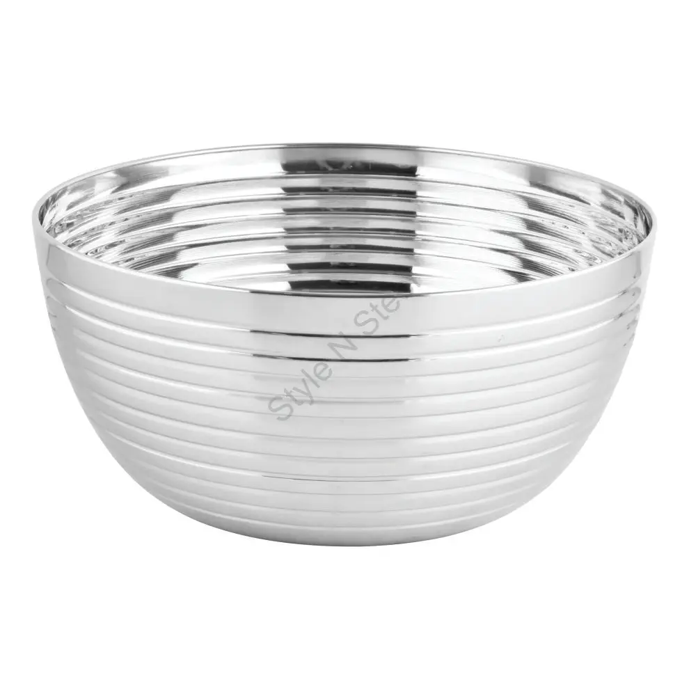 wholesale-priced stainless steel premium Odu bowl with an outside ribbed classic design
