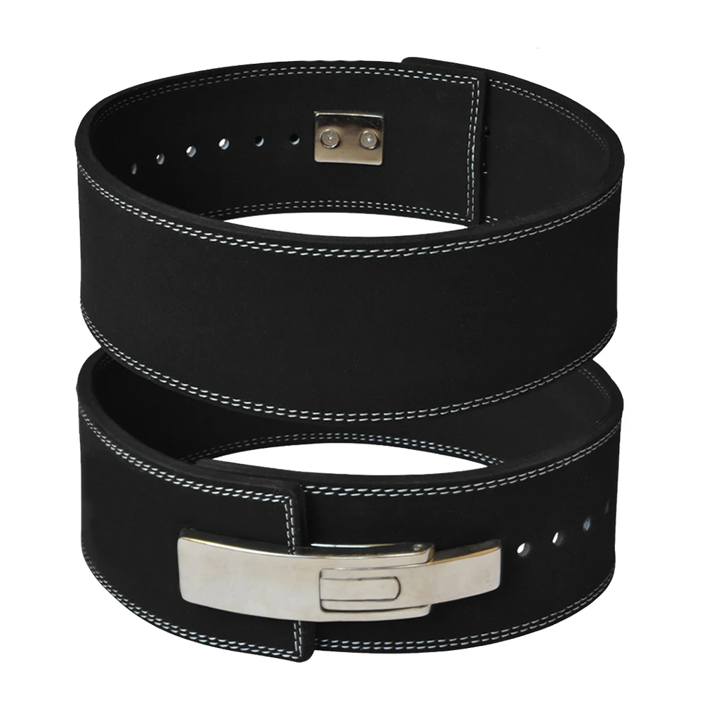 Custom Logo Fitness 10 MM Lumber Back Weightlifting Cowhide Leather Weight Power lifting Lifting Lever Gym Belt Men