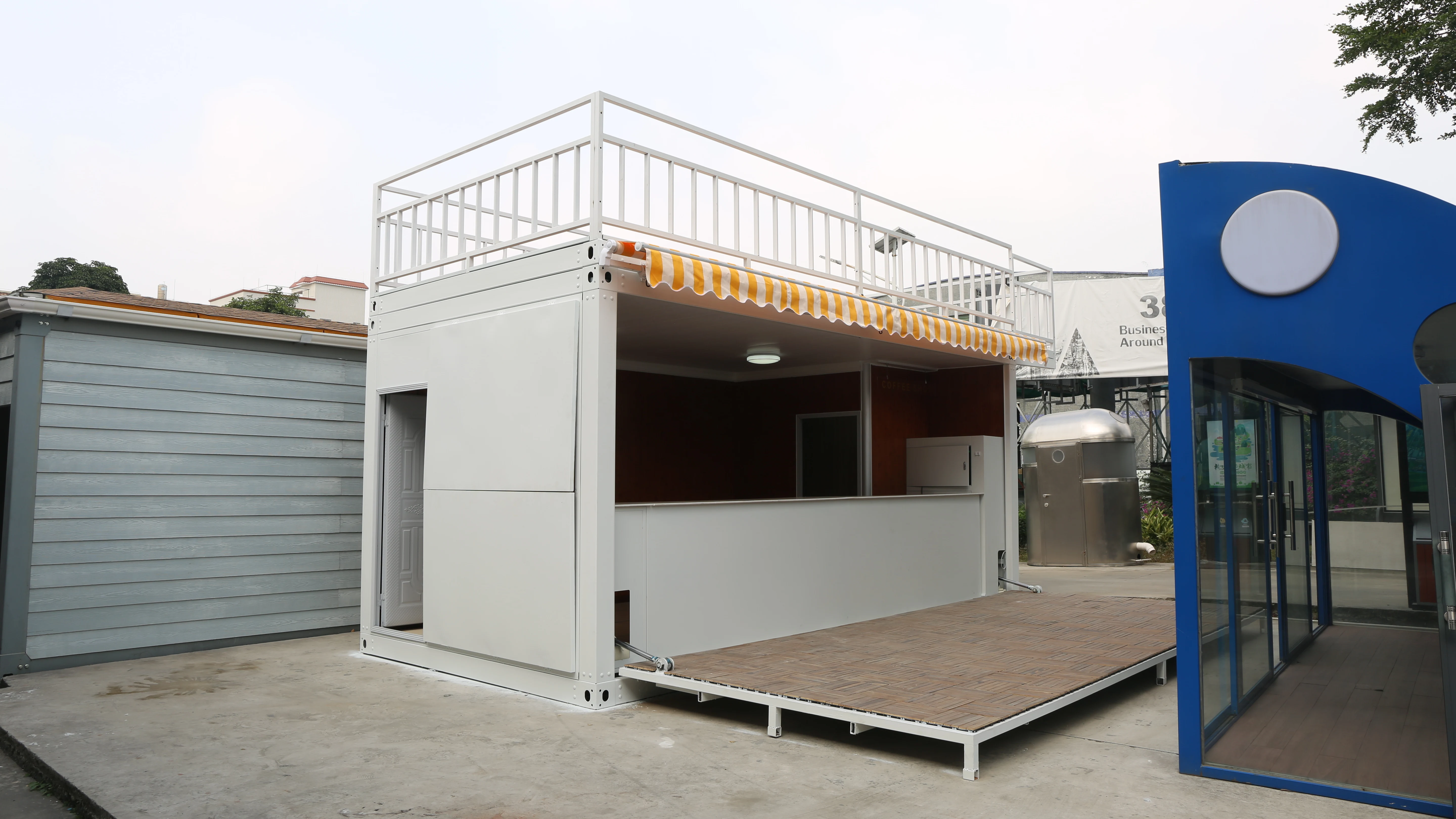 Дешевый коммерческий контейнер магазина гидравлический рычаг сборный