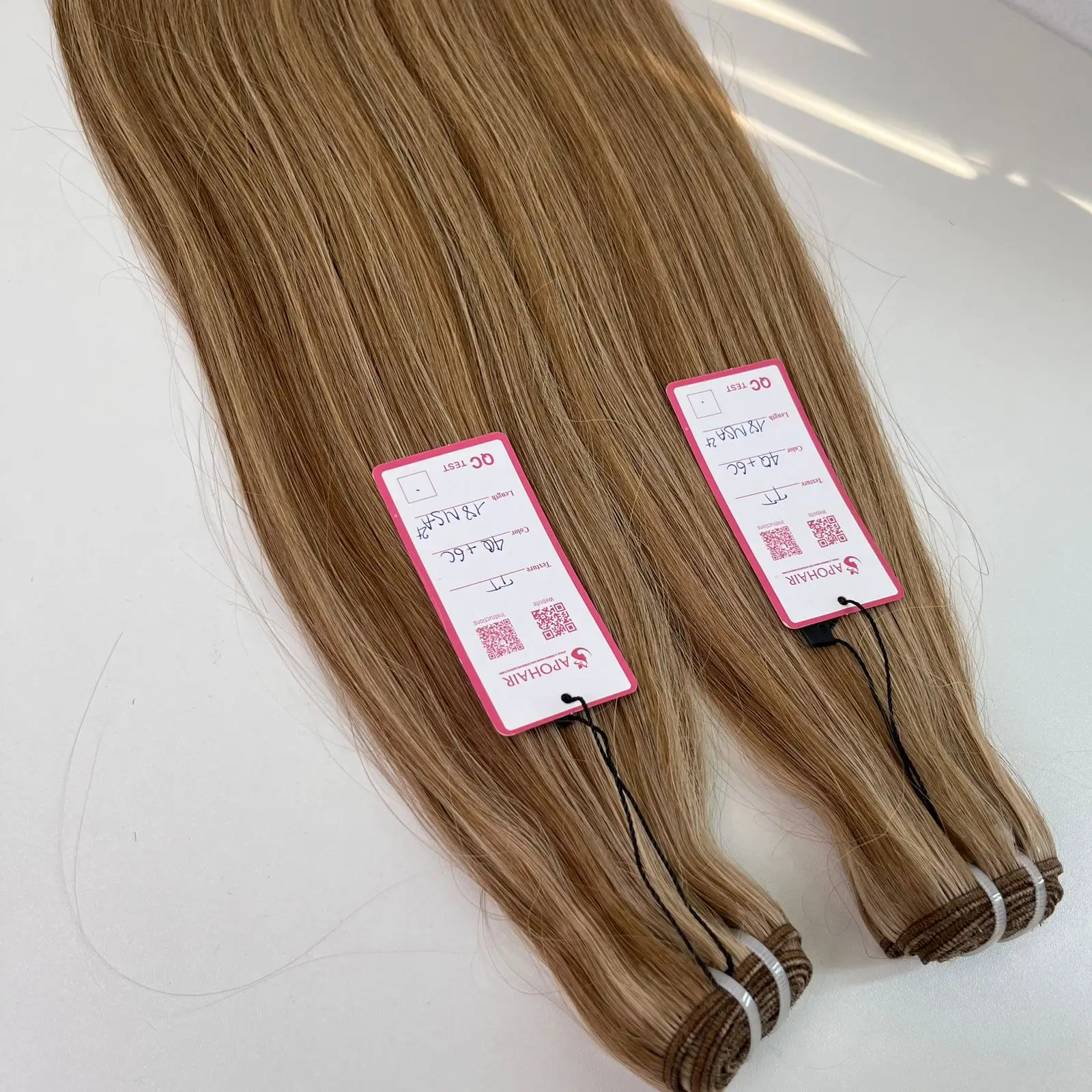 Wholesale Natural Virgin Hand Tied Weft Human Hair Extensions Unprocessed Vietnam Cuticle Intact Piano Color 4Q+6C