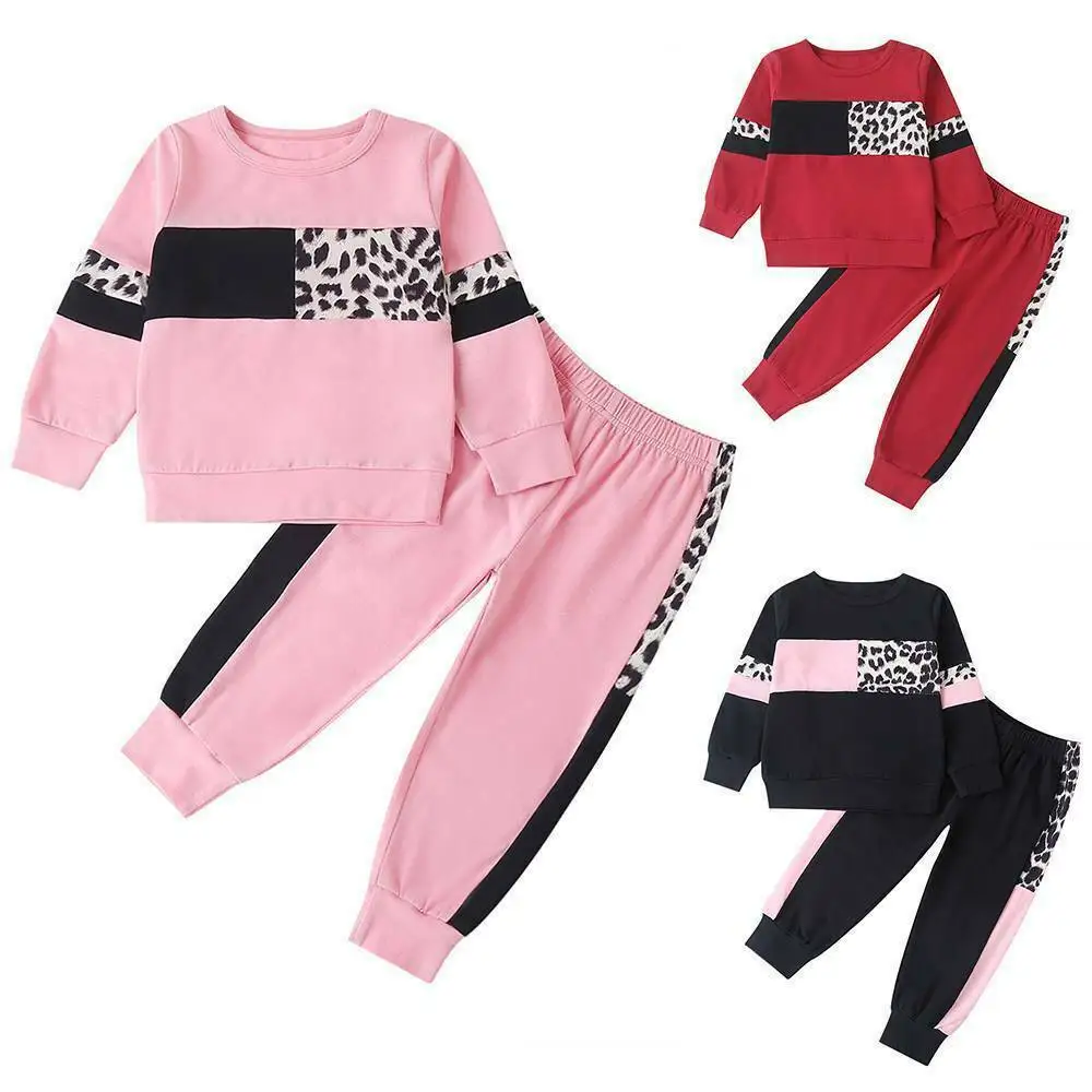 Kids Baby Girl Tracksuit Set Long Sleeve Top Pants Casual Outdoor Outfit Clothes