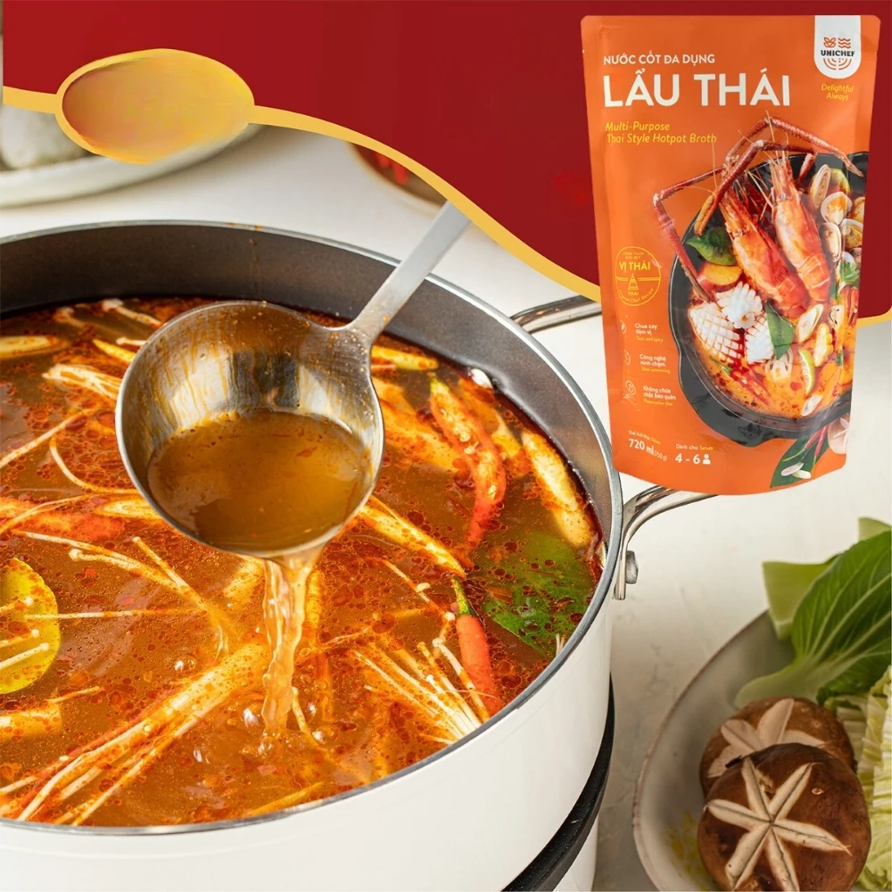 Hotpot Soup Fast Delivery Thai Style Hotpot Broth High-Grade Spicy And Sour Ready For Export Made In Vietnam Manufacturer