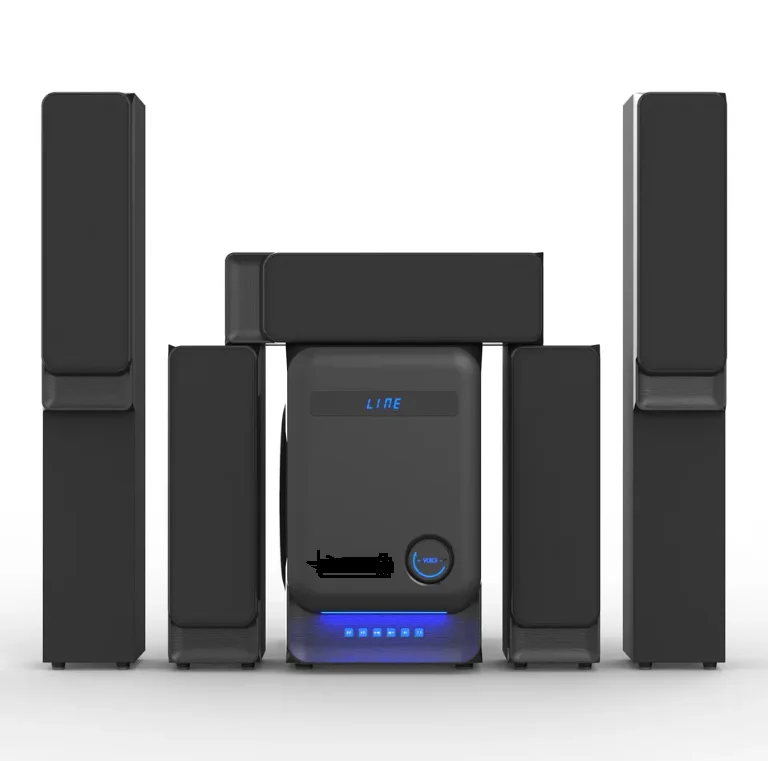 Hot Sell Wireless Home Theater Speaker Surround Sound System BT Usb Aux Fm Radio Subwoofer 5.1 Speaker