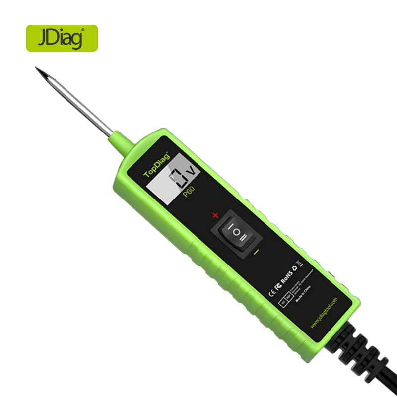 DC 6V-30V TopDiag P60 Automotive Circuit Tester Powerful Probe Quickly Detect Automotive Circuit Electronic System Battery Test