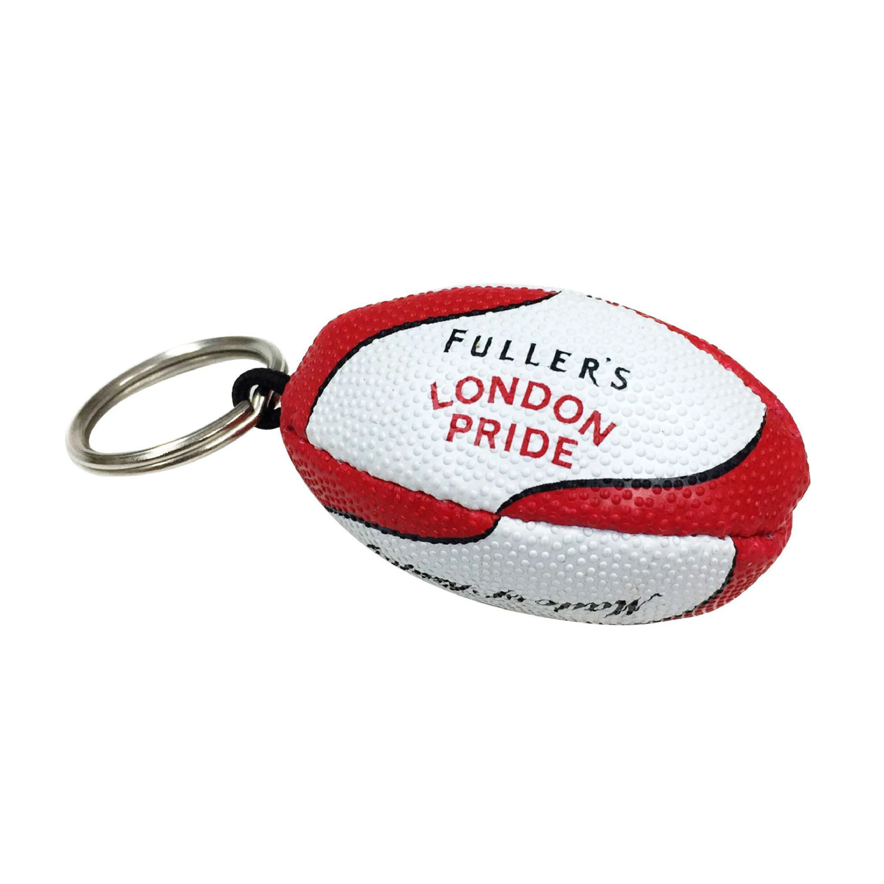Custom Logo Sport Ball Key Chains Keyrings Mini Pu Leather Foam Rugby Ball Keychain