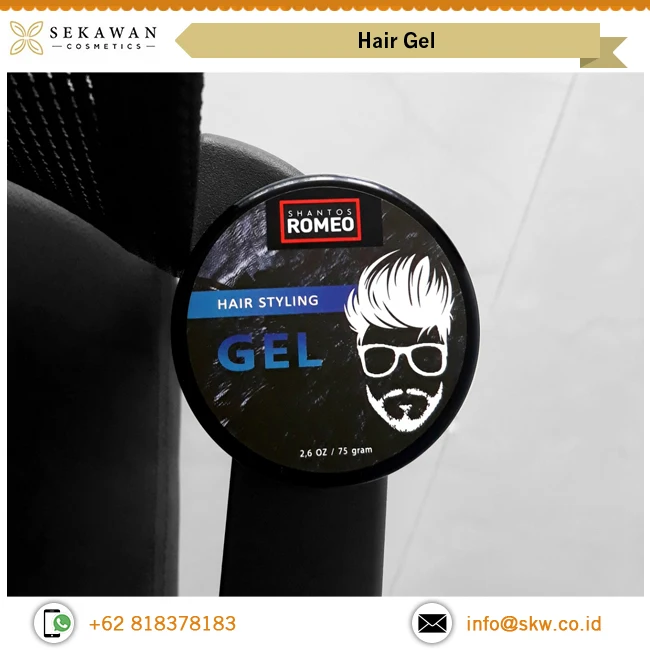 Private Label Available Medium Hold Normal Hair Smooth and Natural Hair Gel for Men