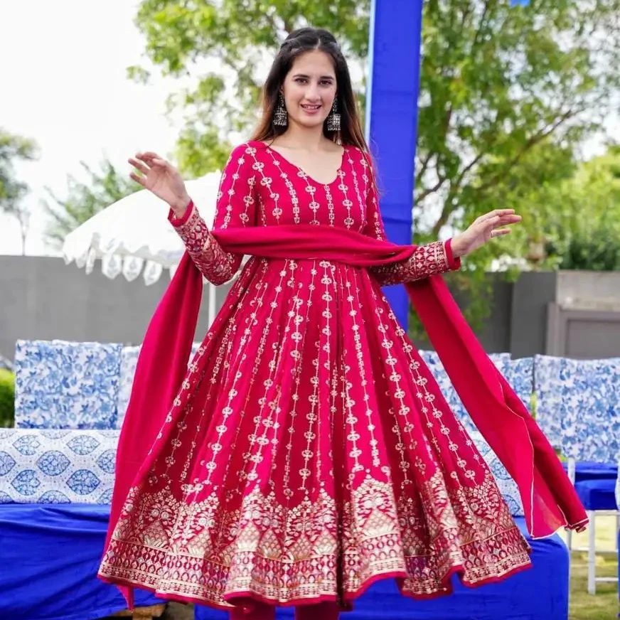 Новое традиционное индийское пакистанское платье FULPARI Salwar Kameez в стиле Анаркали для женщин оптовая цена Болливуд D