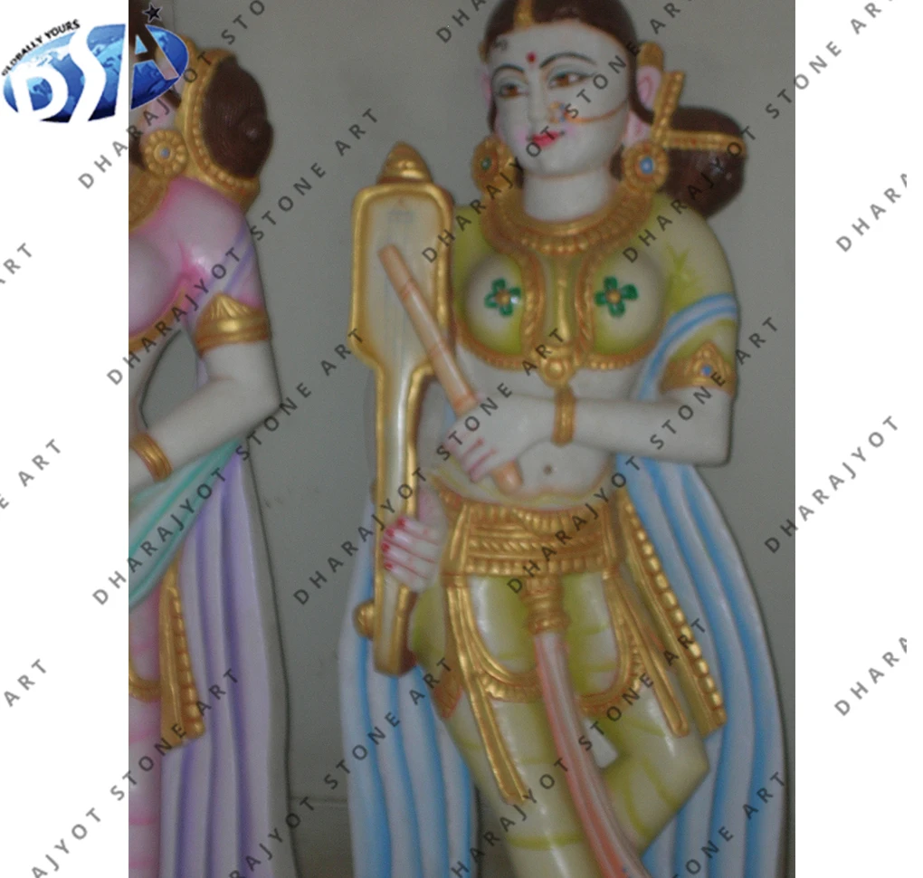 Putli Marble Statue White Marble Polished Standing Lady Statue Sculpture Manufacturer from India