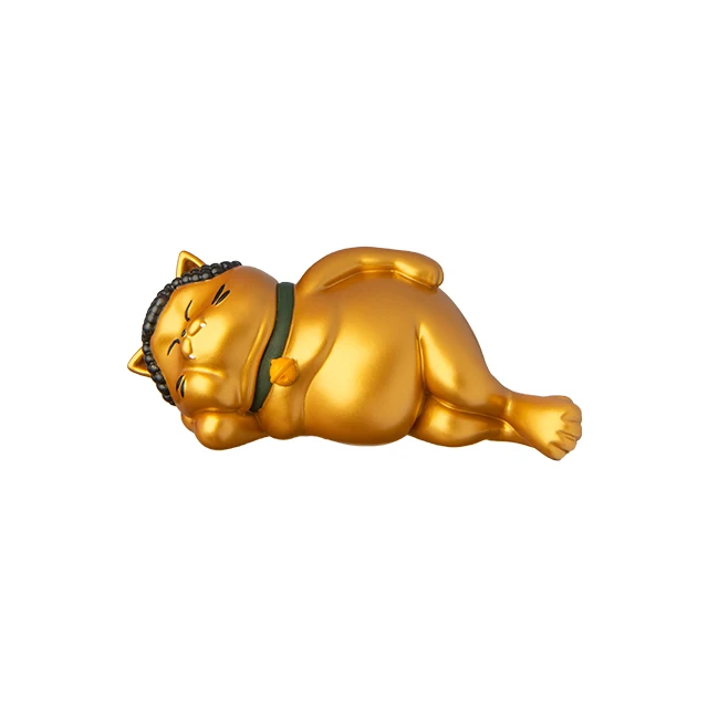 [BUDDHACAT] ARTTOY ver.Original Lotus Position Lying down Walking Desired interior design gold buddha cat toy