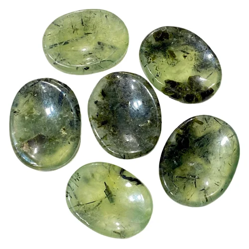 Wholesale Price Prehnite Thumb Worry Stone Natural Carved Crystal Worry Stone Agate Powerful Healing Gemstone Worry Stone