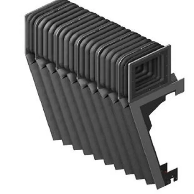 Rectangular accordion bellows cover guard shield flame retardant textile dust cover for CNC laser cutting machine