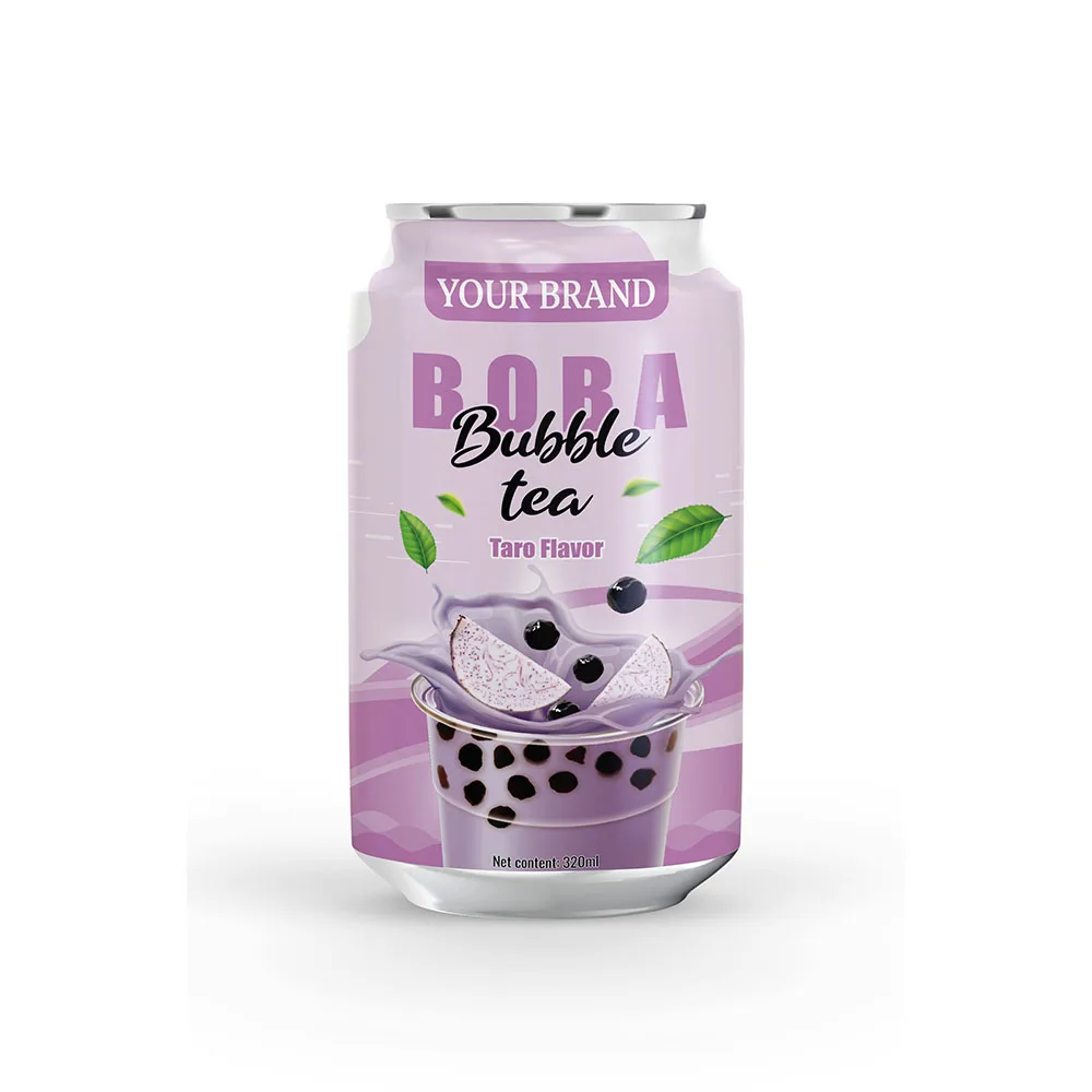 Canned 330ml Bubble Milk Boba Tea Drinks Toppings Pearls Black export to UK US Middle Brown Sugar Original Thai Flavors
