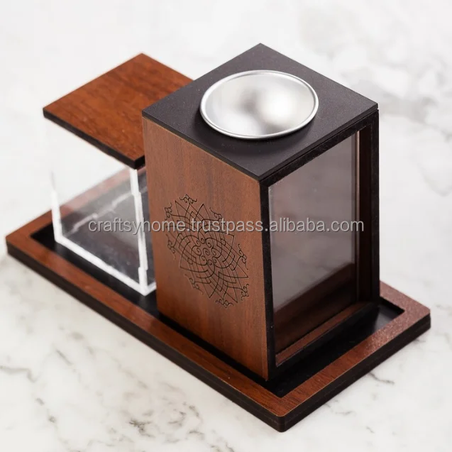 Decorative Arabic language Wooden Bakhoor Tray Set with box Ramadan Burner Eid Special Oud Middle East Burner For Home Decor
