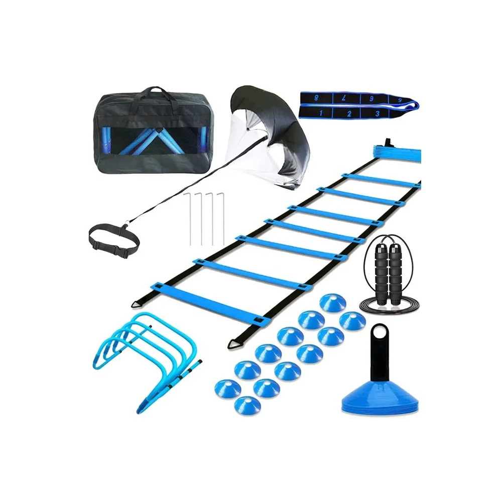 Top Quality Speed Soccer Football Agility Ladder Agility Equipment Training Set Cones Hurdles Parachute