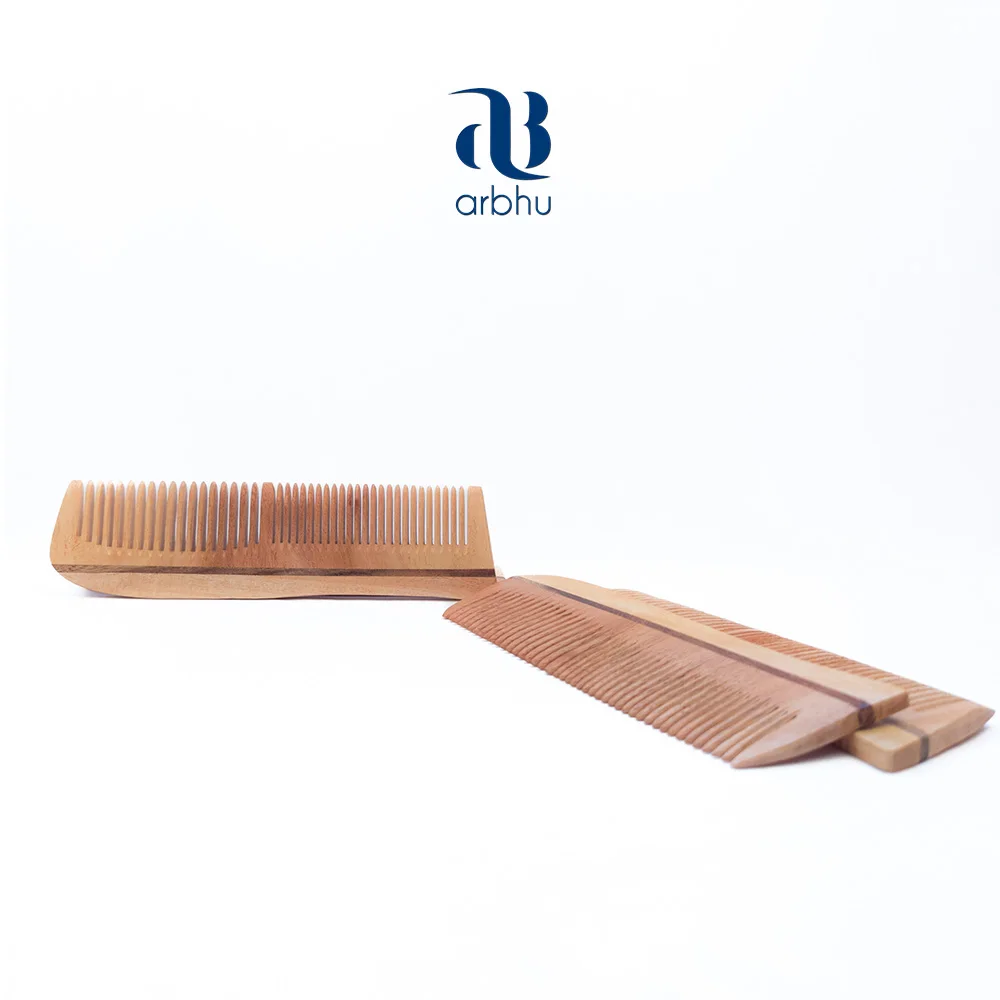 Customized Ecofriendly Neem Wood Combs |  High Quality Neem Comb Hairstyling Tools | Natural Neem Wooden Combs